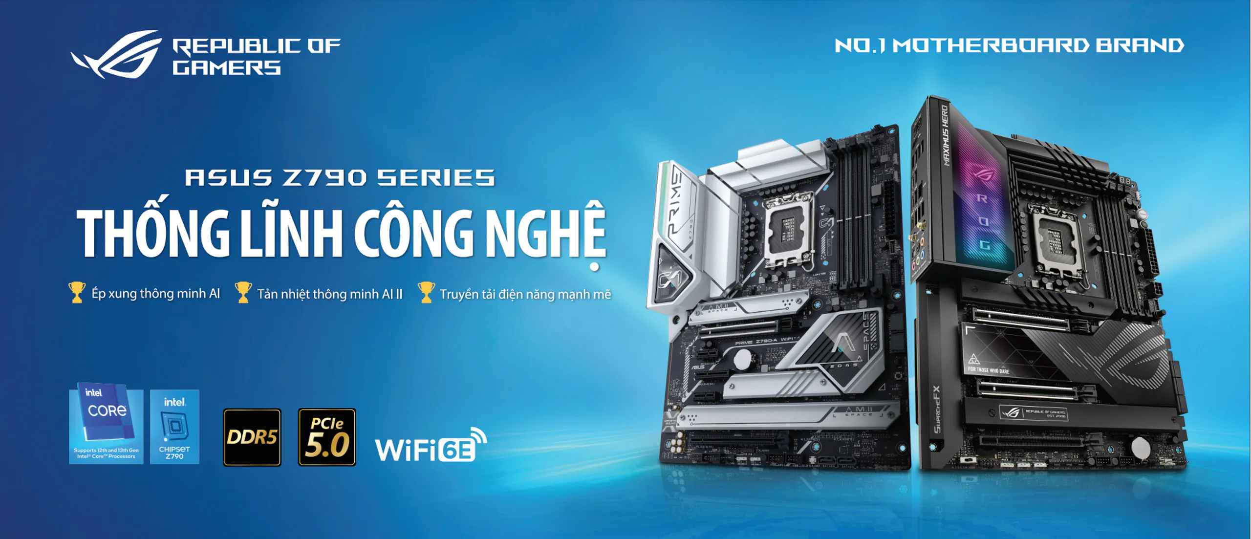 ASUS ra mắt dòng bo mạch chủ Z790 cho bộ vi xử lý Intel Core thế hệ thứ 13