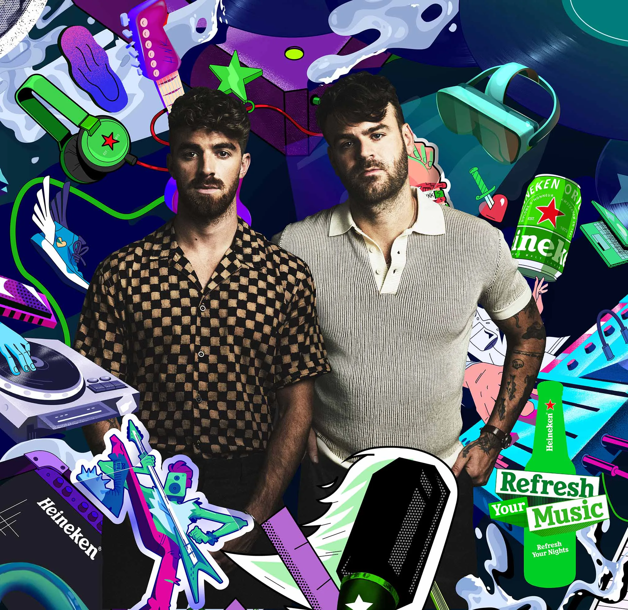 HEINEKEN® kết hợp cùng bộ đôi The Chainsmokers trong chiến dịch “Refresh Your Music, Refresh Your Nights” mang đến trải nghiệm đa vũ trụ âm nhạc khắp Châu á