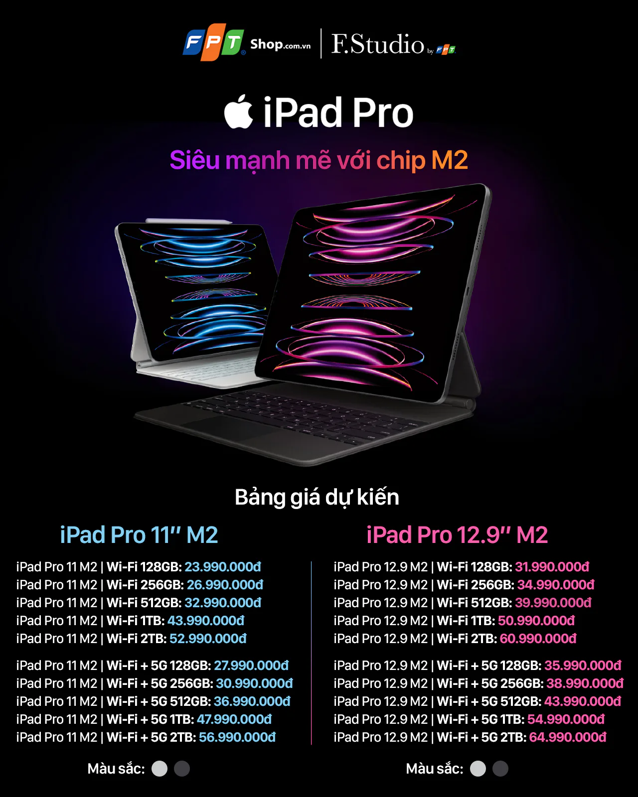 iPad Gen 10 và iPad Pro 2022 chính hãng có giá dự kiến từ 12.99 triệu đồng