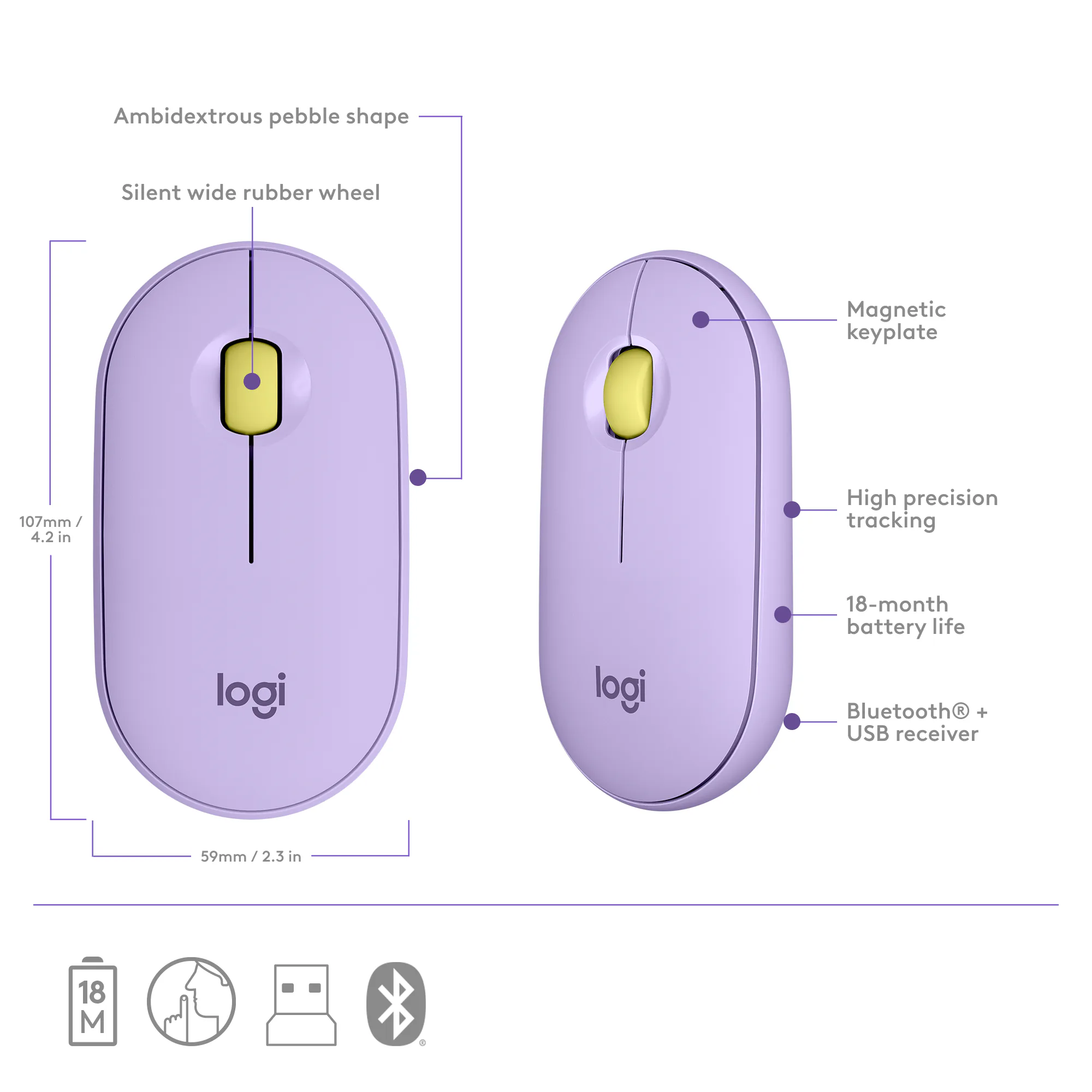 Combo Chuột không dây Logitech Pebble M350 và Bàn phím Logitech K380 - Thêm màu mới, thêm phong cách