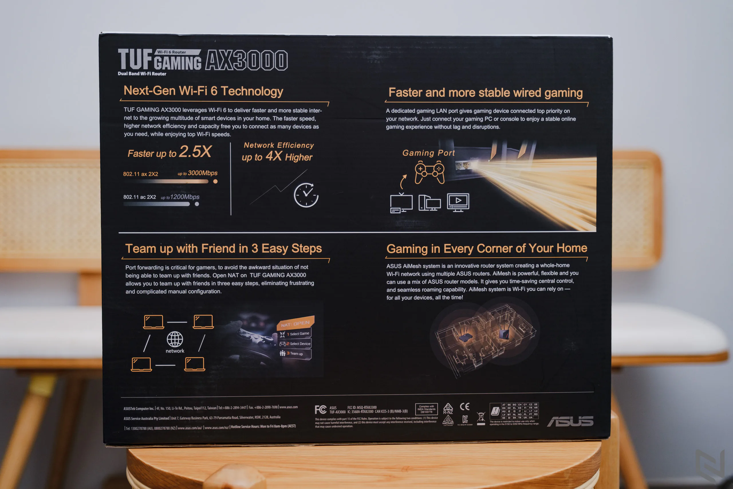 Trên tay router ASUS TUF Gaming AX3000: Kiểu dáng hầm hố, Wi-Fi 6 với băng tần kép và cổng chơi game chuyên dụng