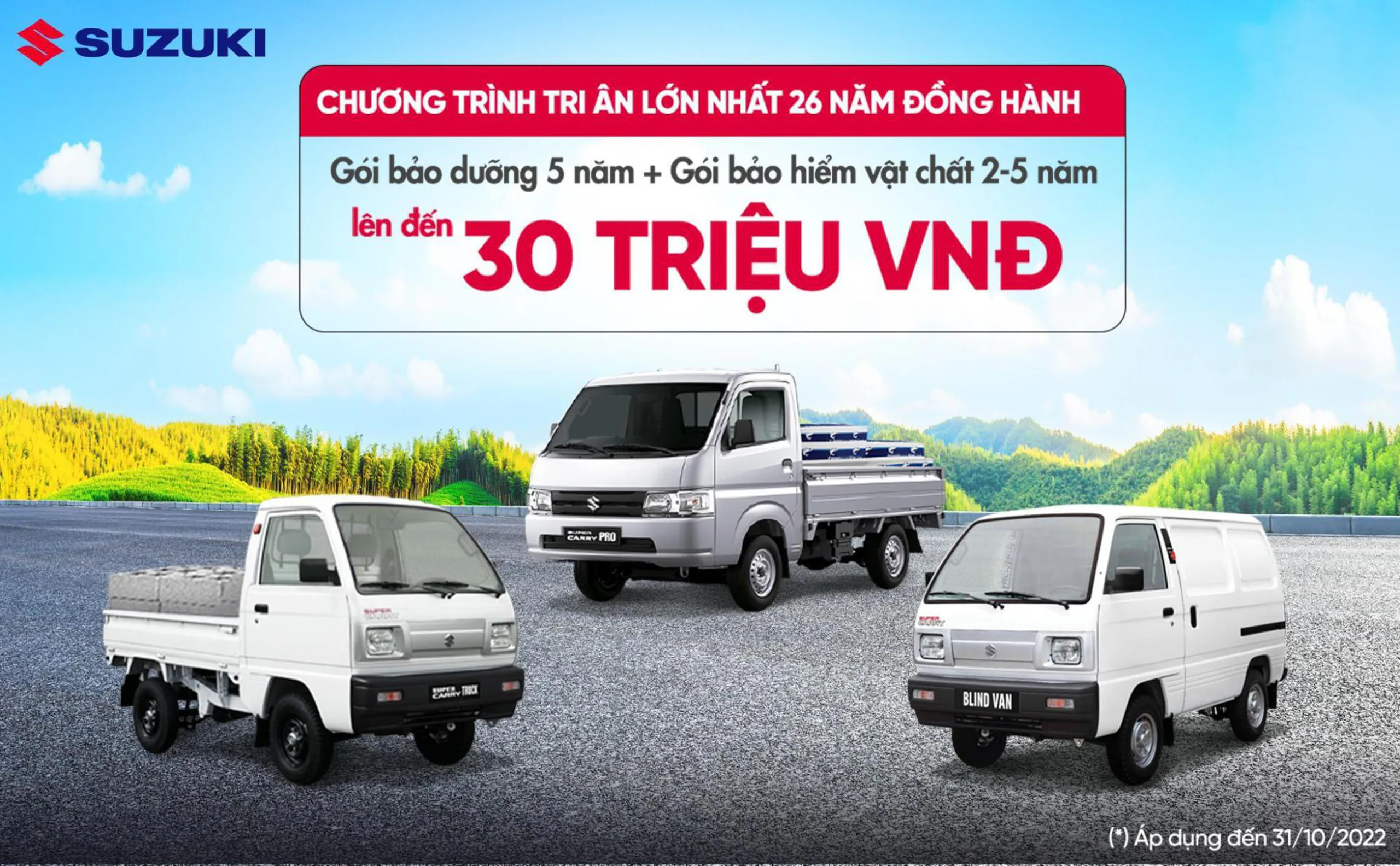 Mua xe Suzuki trong tháng 10: Tận hưởng trọn vẹn chuyến đi với ưu đãi đến 30 triệu