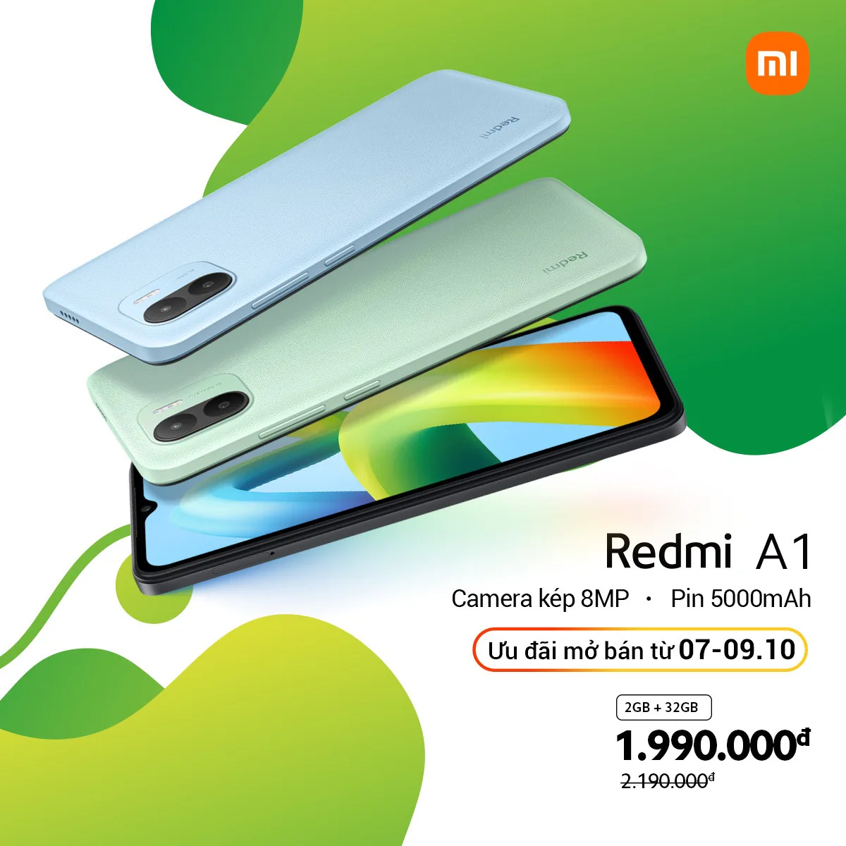 Xiaomi Redmi A1 ra mắt với với giá khuyến mãi hấp dẫn chỉ từ 1,990,000 VND