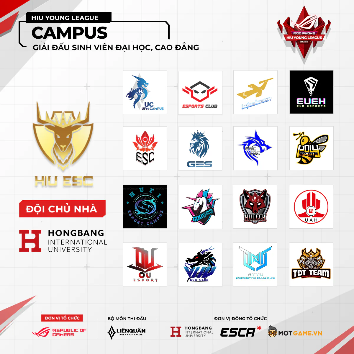Khởi tranh giái đấu ROG PHONE HIU YOUNG LEAGUE 2022 - Liên Quân Mobile