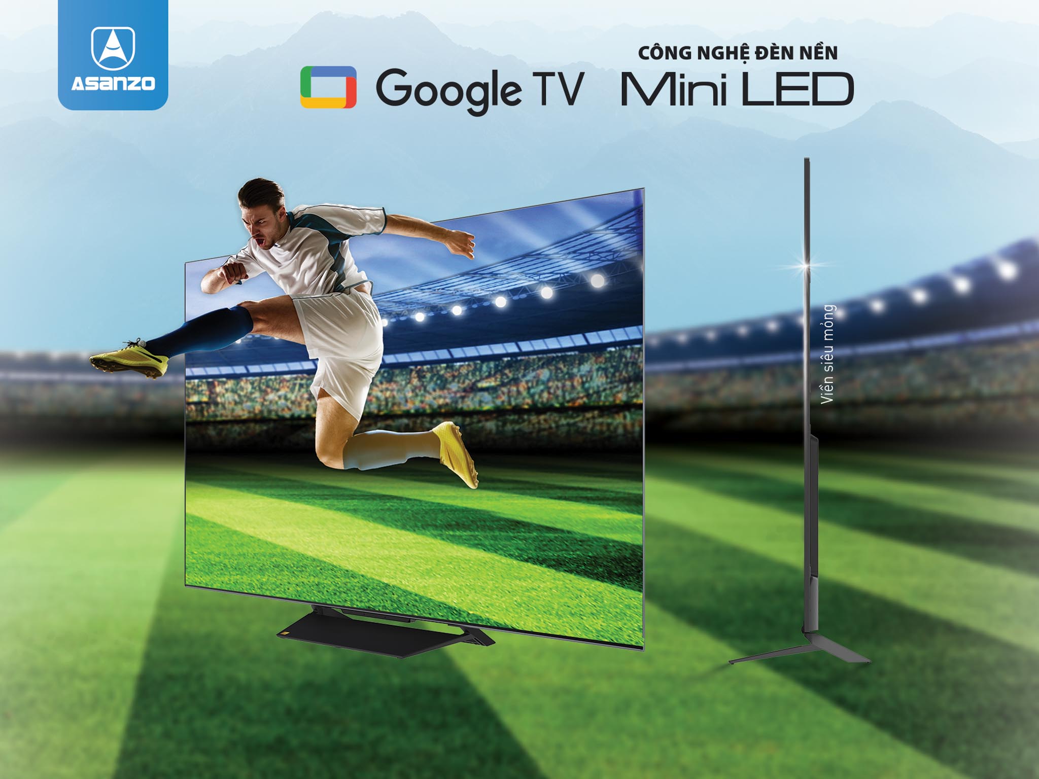 ASANZO ra mắt Google TV sở hữu công nghệ đèn nền Mini LED ấn tượng