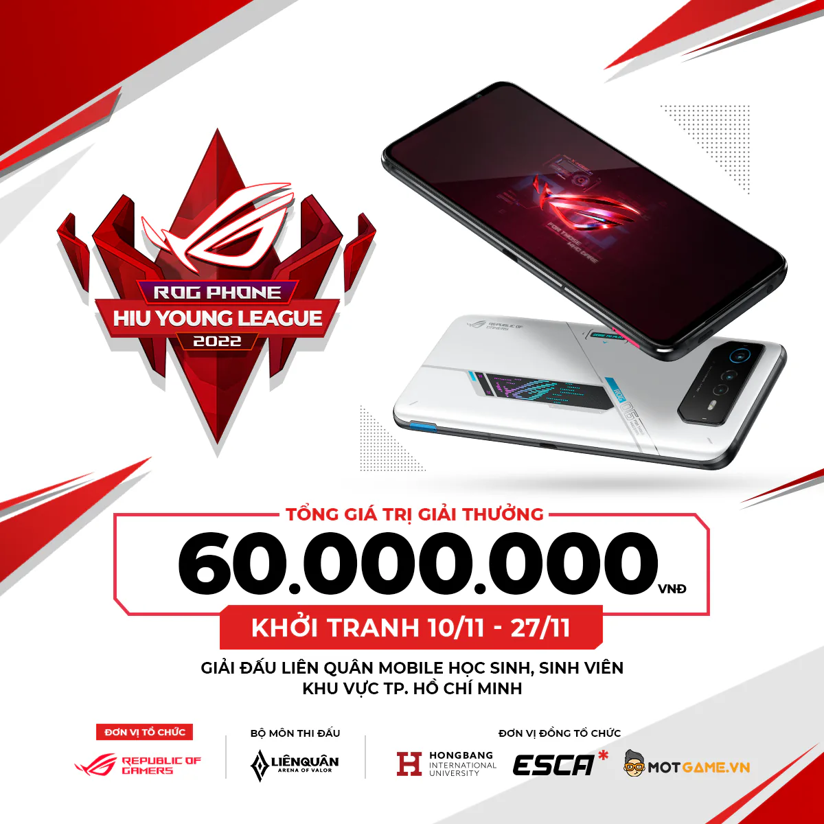 Khởi tranh giái đấu ROG PHONE HIU YOUNG LEAGUE 2022 - Liên Quân Mobile