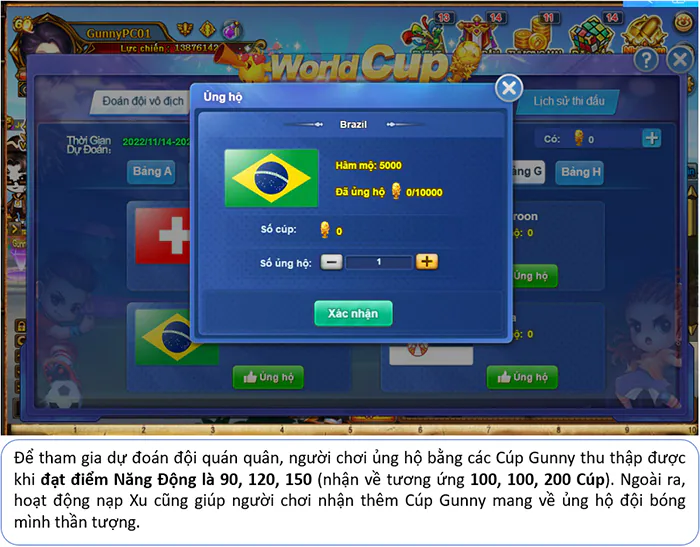 Gunny PC cháy cùng World Cup, ra mắt siêu sự kiện hấp dẫn mùa bóng đá ​