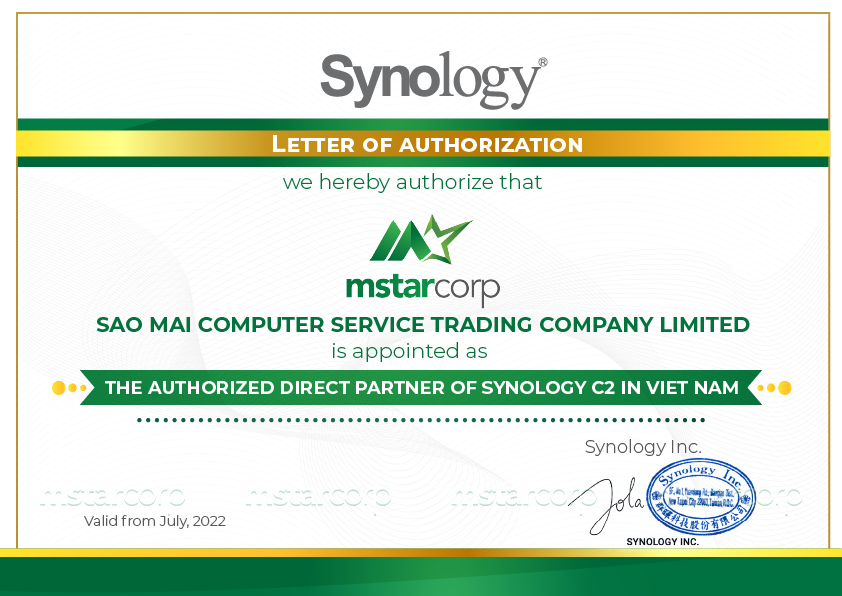 Mstar Corp là đối tác chiến lược - nhà phân phối Synology C2 tại Việt Nam