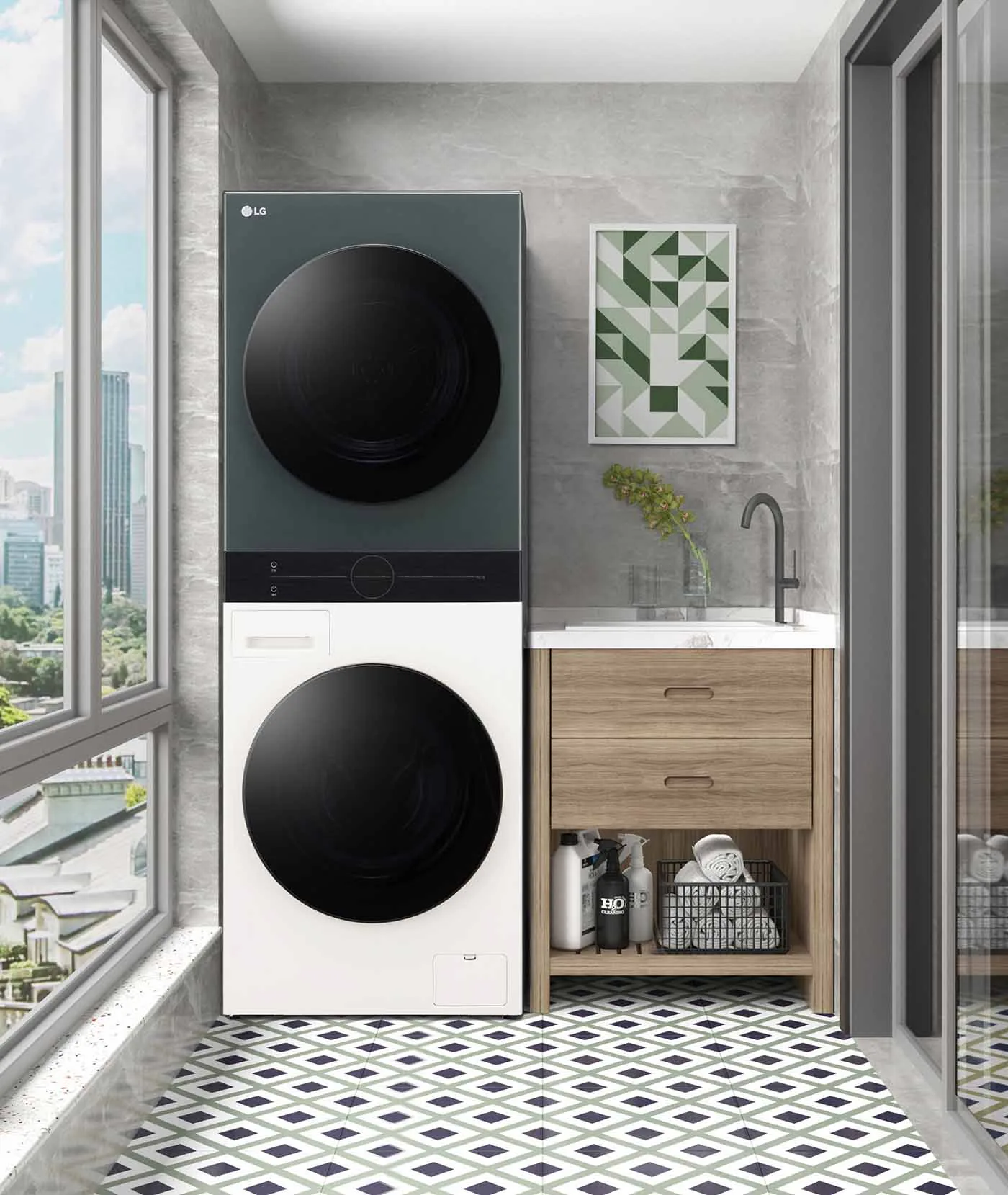 LG ra mắt Tháp giặt sấy LG Washtower™ - Giải pháp đồng bộ với bộ điều khiển trung tâm