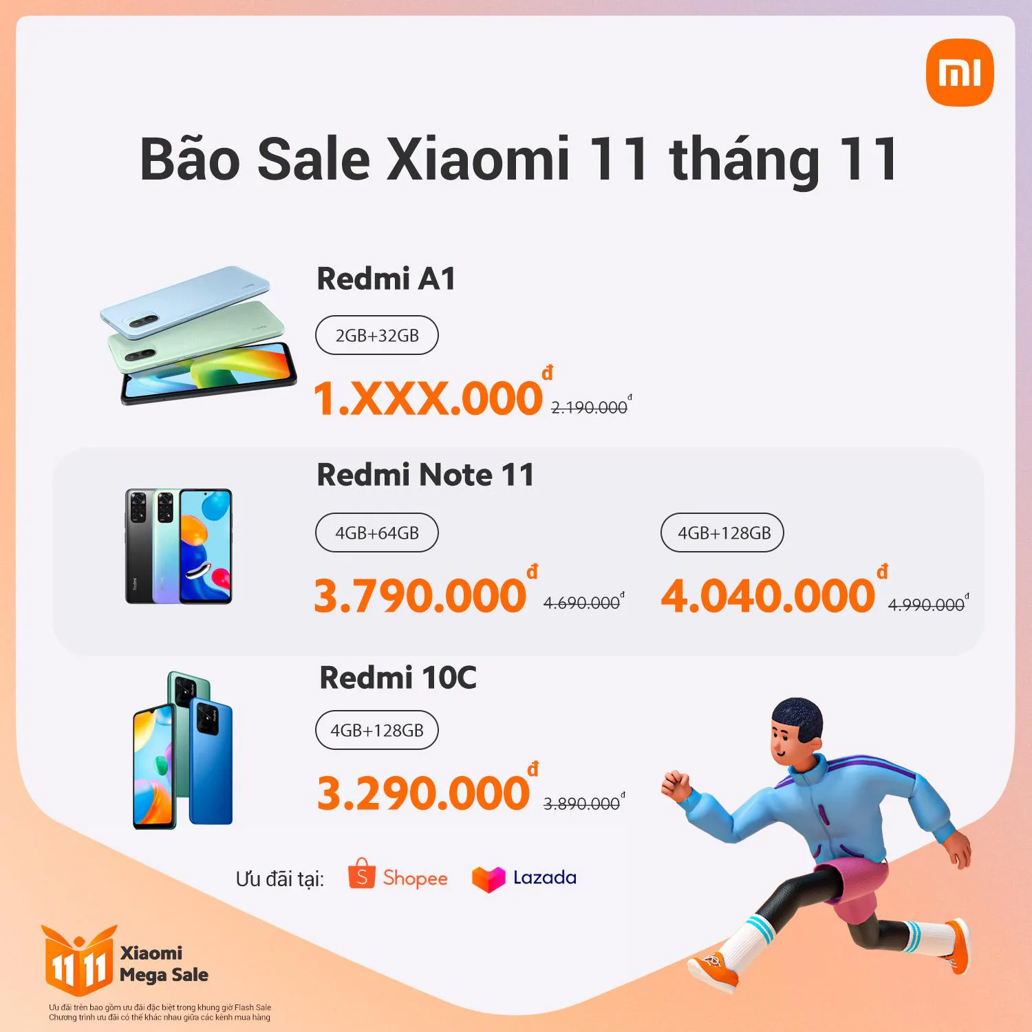 Bão SALE Xiaomi 11 tháng 11 với hàng loạt ưu đãi giảm giá hấp dẫn