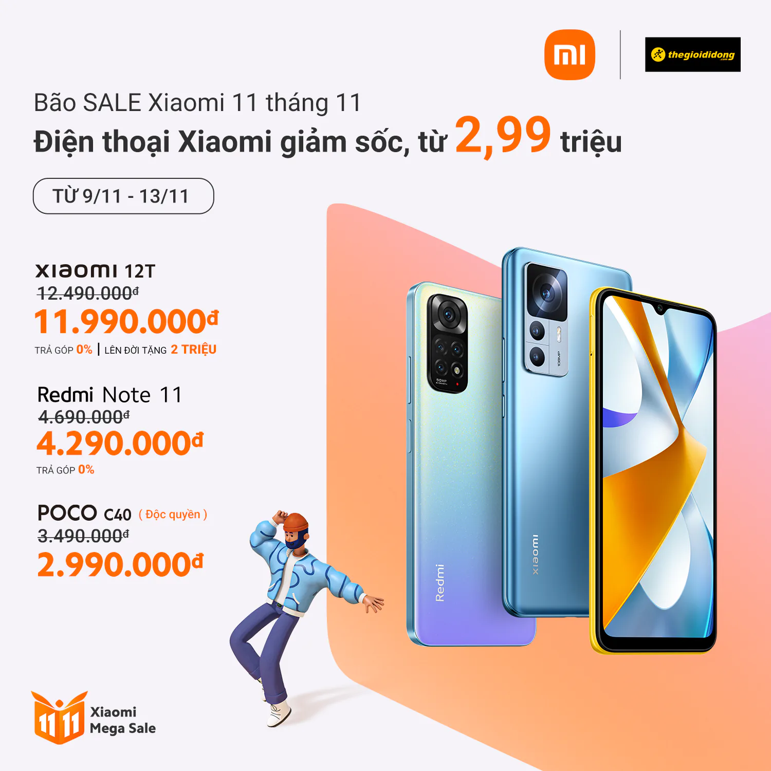 Bão SALE Xiaomi 11 tháng 11 với hàng loạt ưu đãi giảm giá hấp dẫn