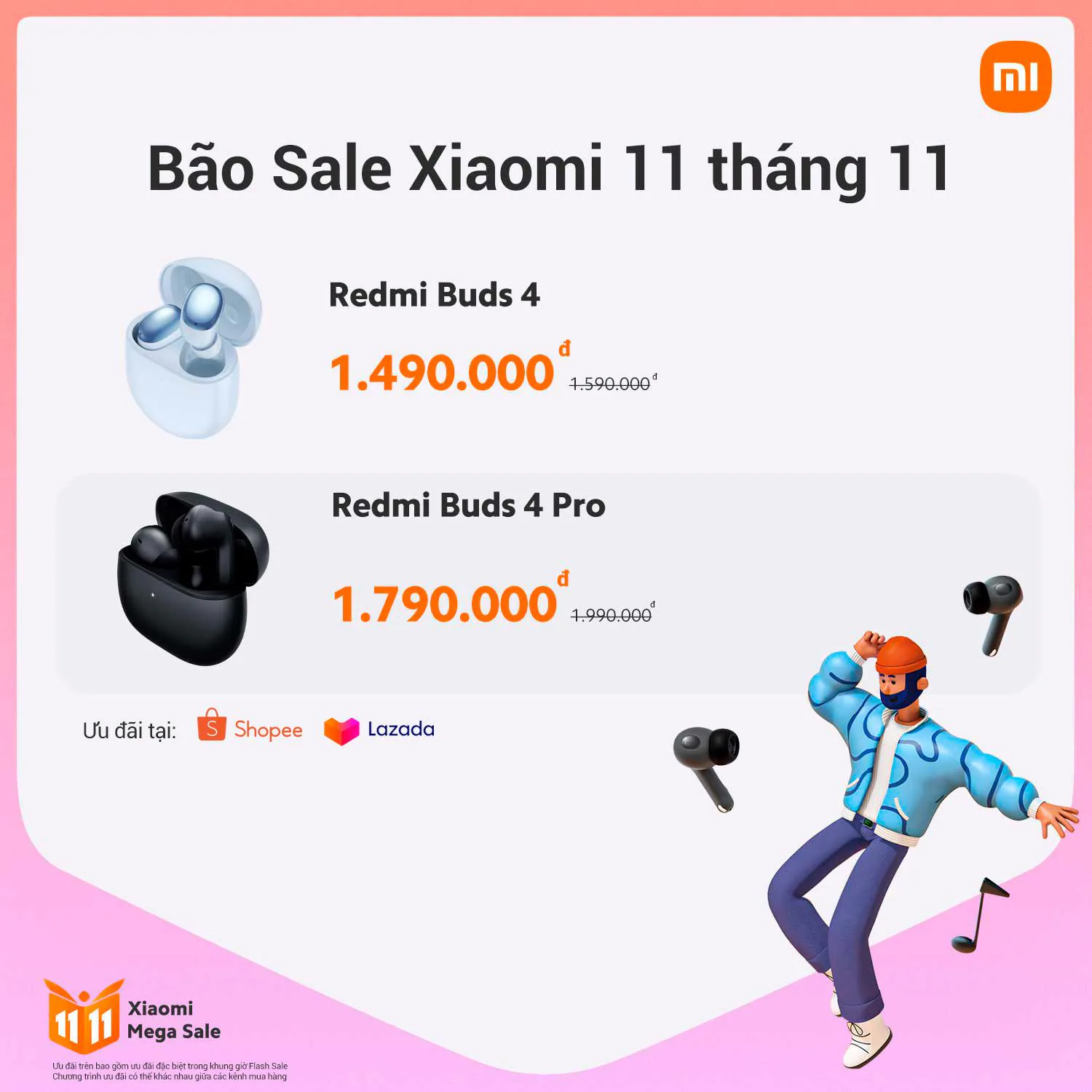 Bão SALE Xiaomi 11 tháng 11 với hàng loạt ưu đãi giảm giá hấp dẫn