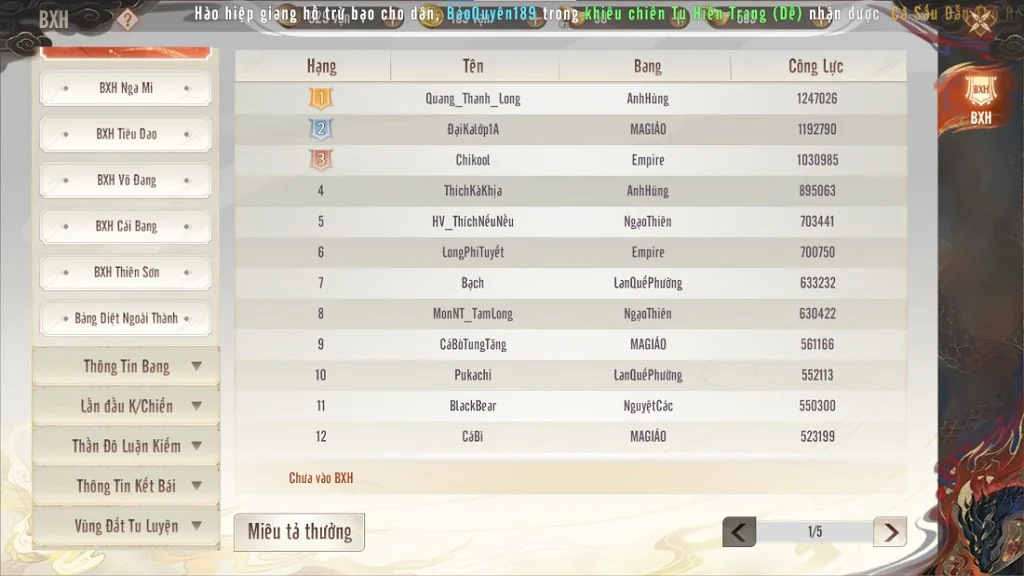 Những tính năng đặc biệt giúp game thủ tăng Công lực nhanh trong Thiên Long Bát Bộ 2 VNG – Phần 2
