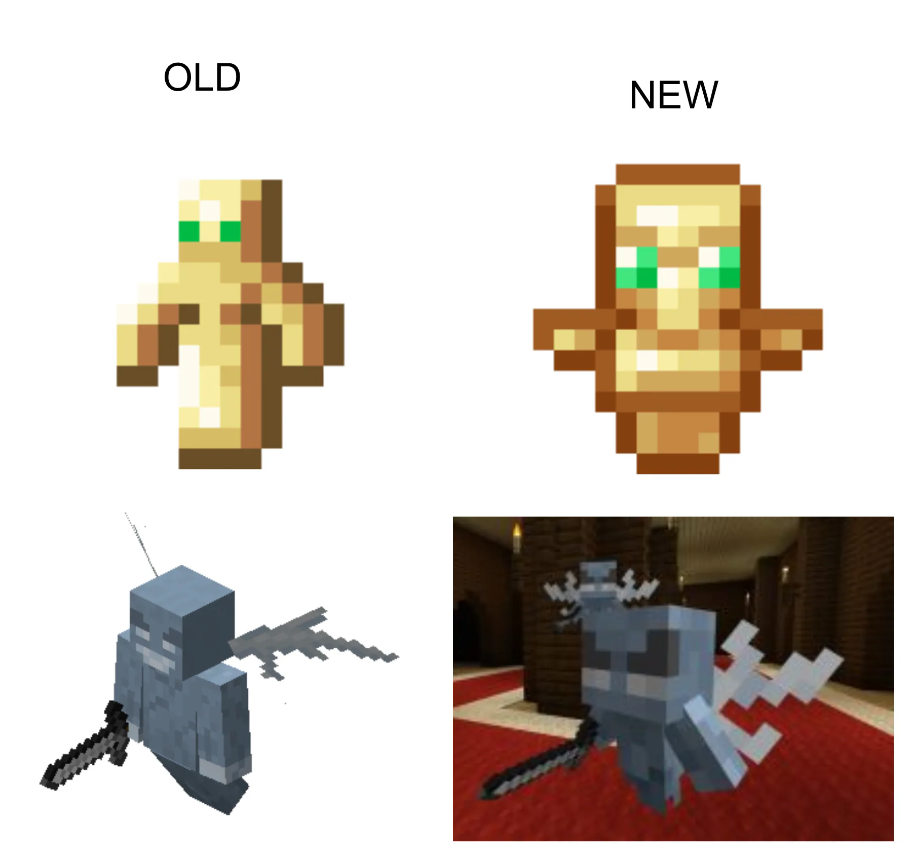 Minecraft đại trùng tu quái Vex, được đưa lên bàn cân so sánh với Allay và Totems