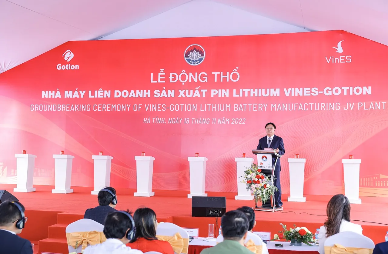VinES và Gotion động thổ dự án nhà máy sản xuất pin LFP công suất 5 GWh/năm