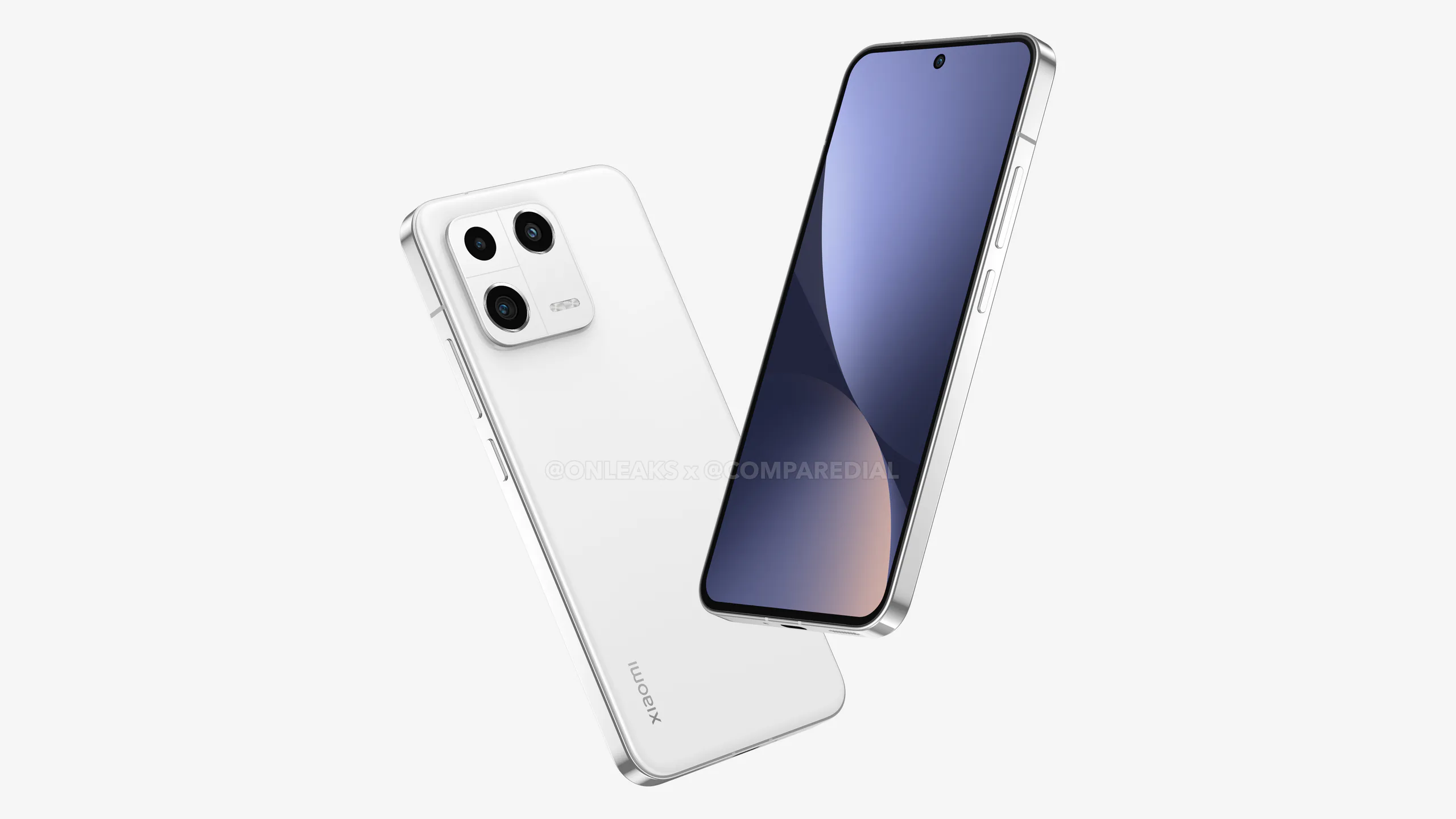 Lộ ảnh render Xiaomi 13 với cạnh và màn hình phẳng