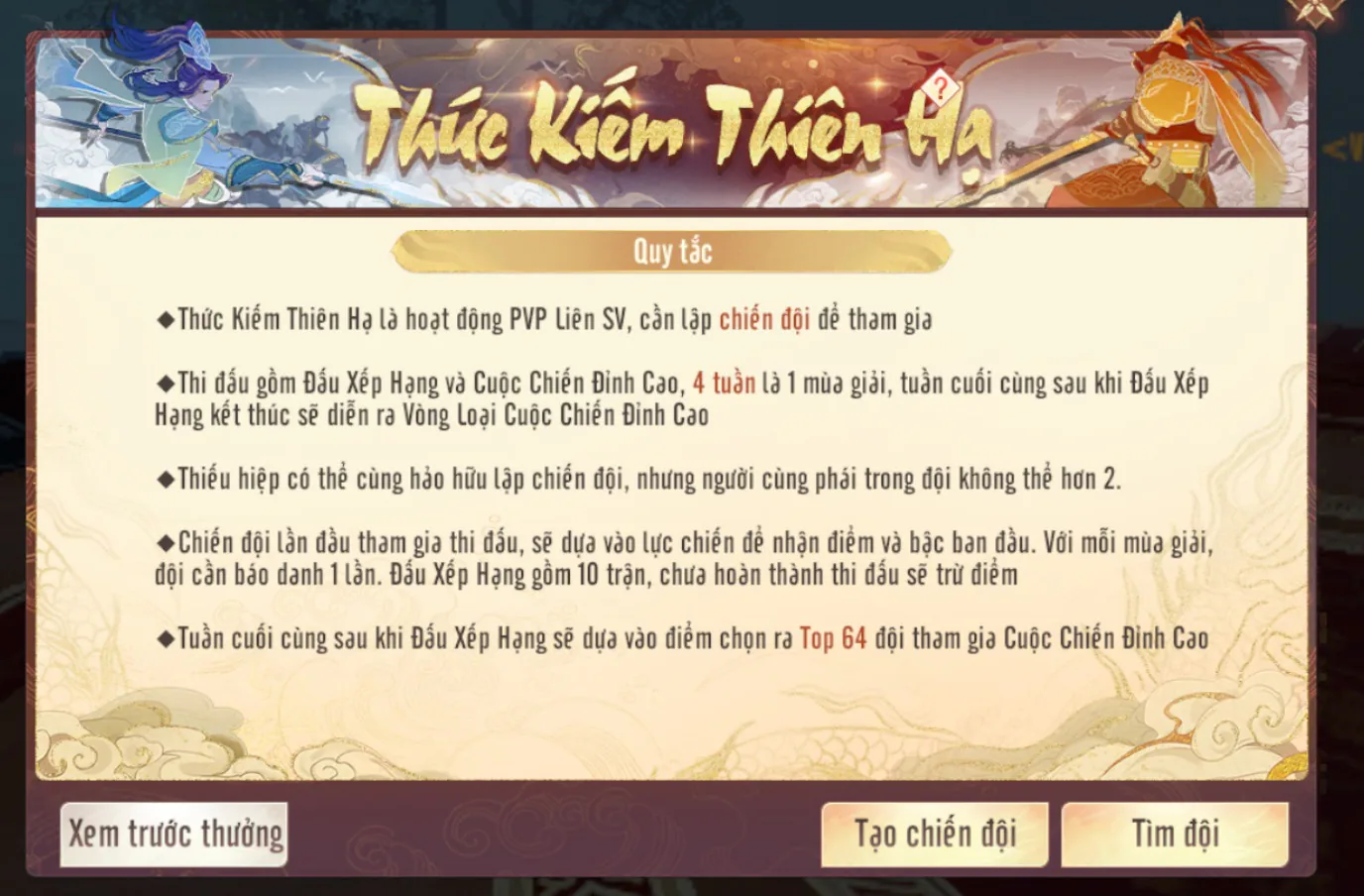 Tính năng PvP Thức Kiếm Thiên Hạ - Những trận PK nhiệt lửa liên server sắp xuất hiện tại Thiên Long Bát Bộ 2 VNG