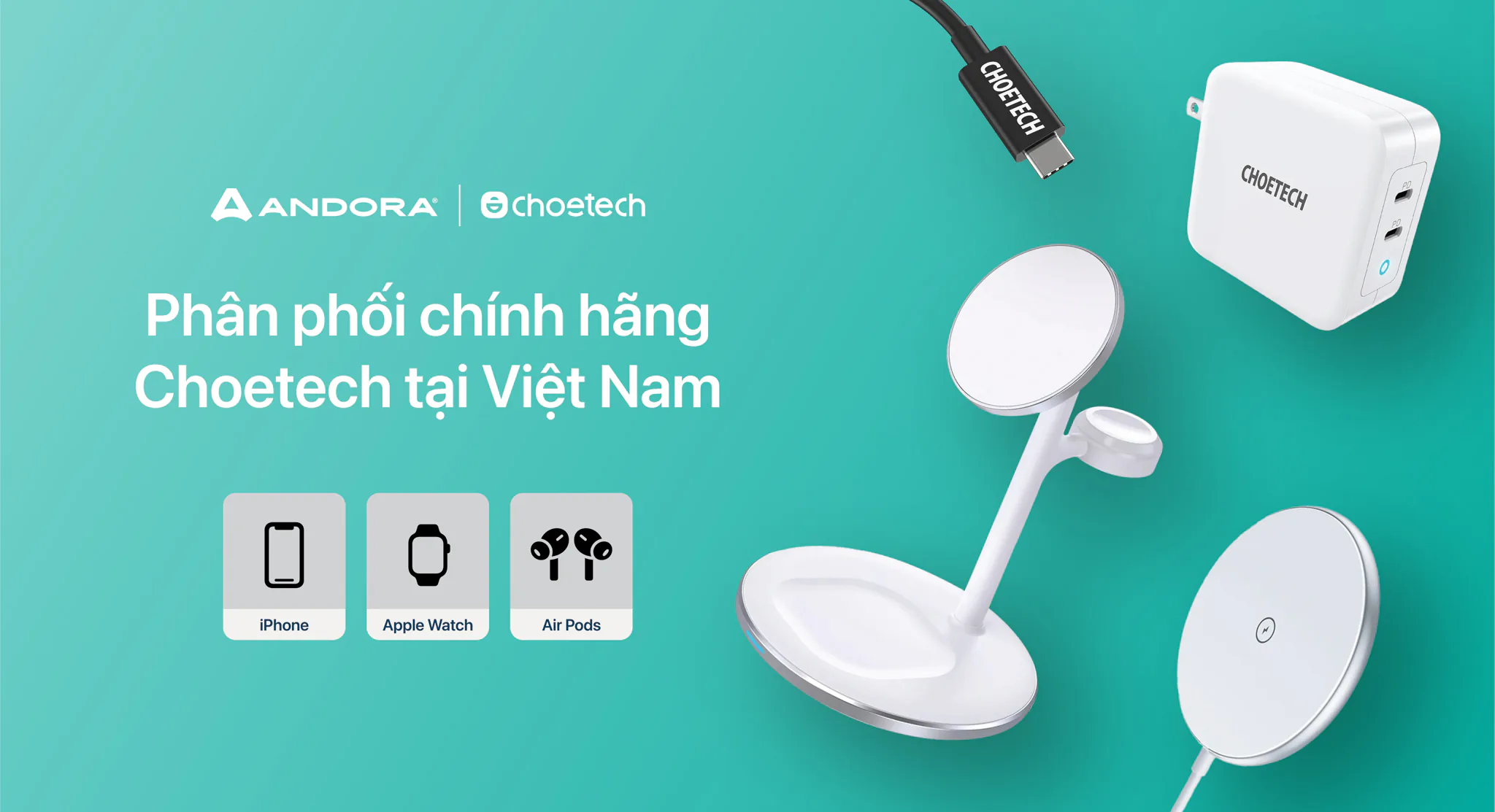 Andora tham gia thị trường phụ kiện di động cao cấp với 5 thương hiệu từ Mỹ và Đức