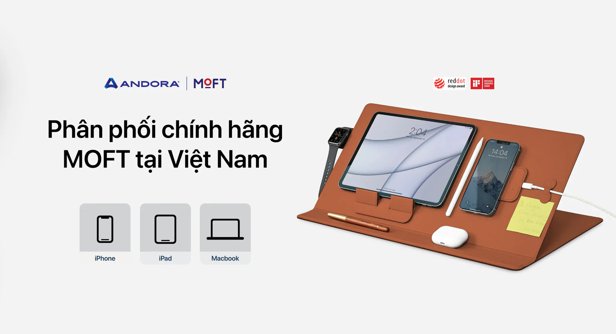 Andora tham gia thị trường phụ kiện di động cao cấp với 5 thương hiệu từ Mỹ và Đức