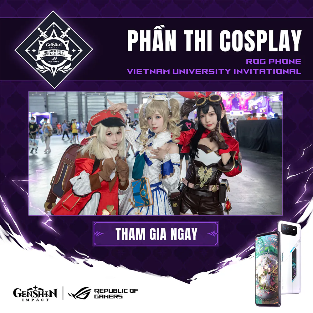 ASUS công bố giải đấu ROG Phone Vietnam University Invitational kết hợp cùng tựa game Genshin Impact