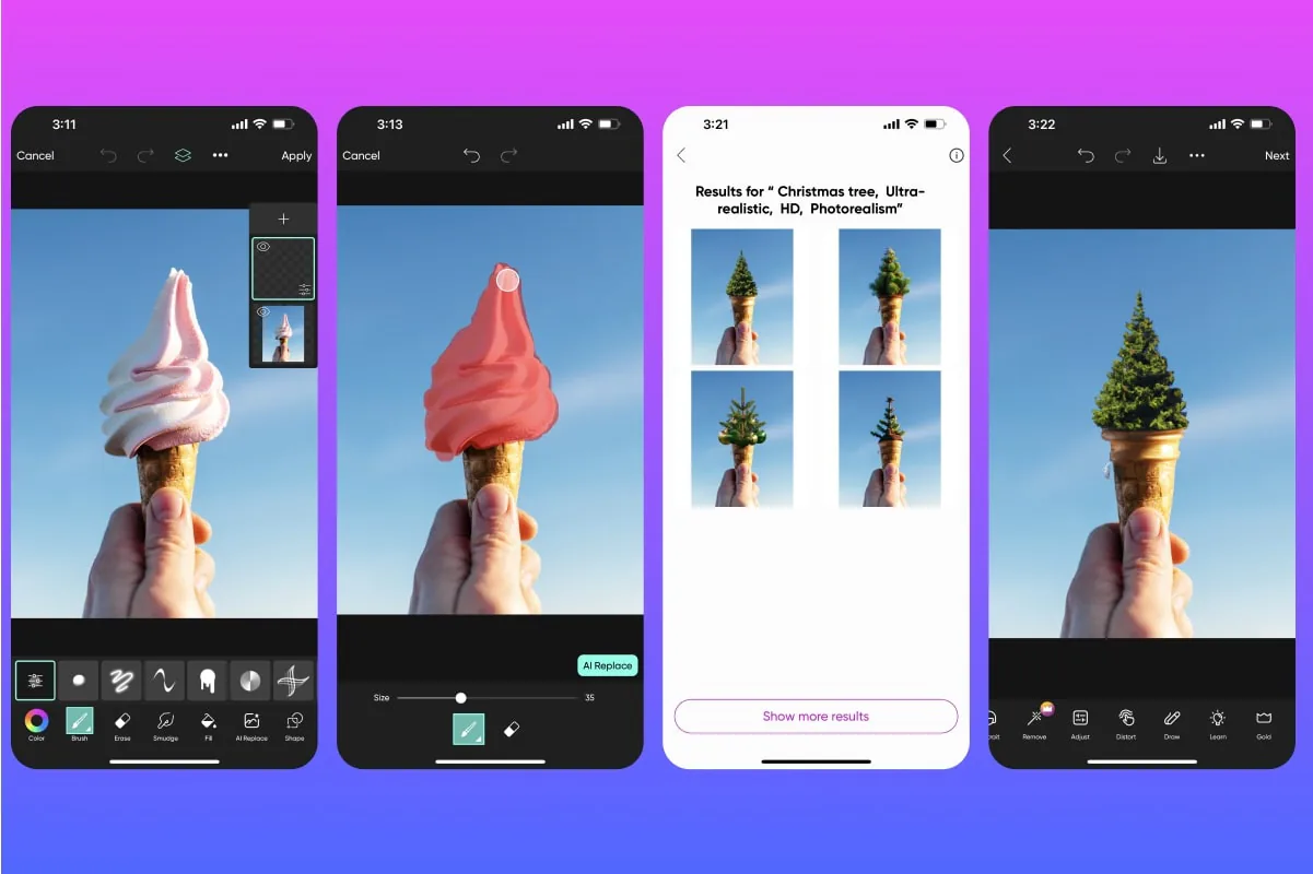 AI Image Generator của ứng dụng Picsart giờ đã có thể thay thế vật thể và tạo ra nền ảnh