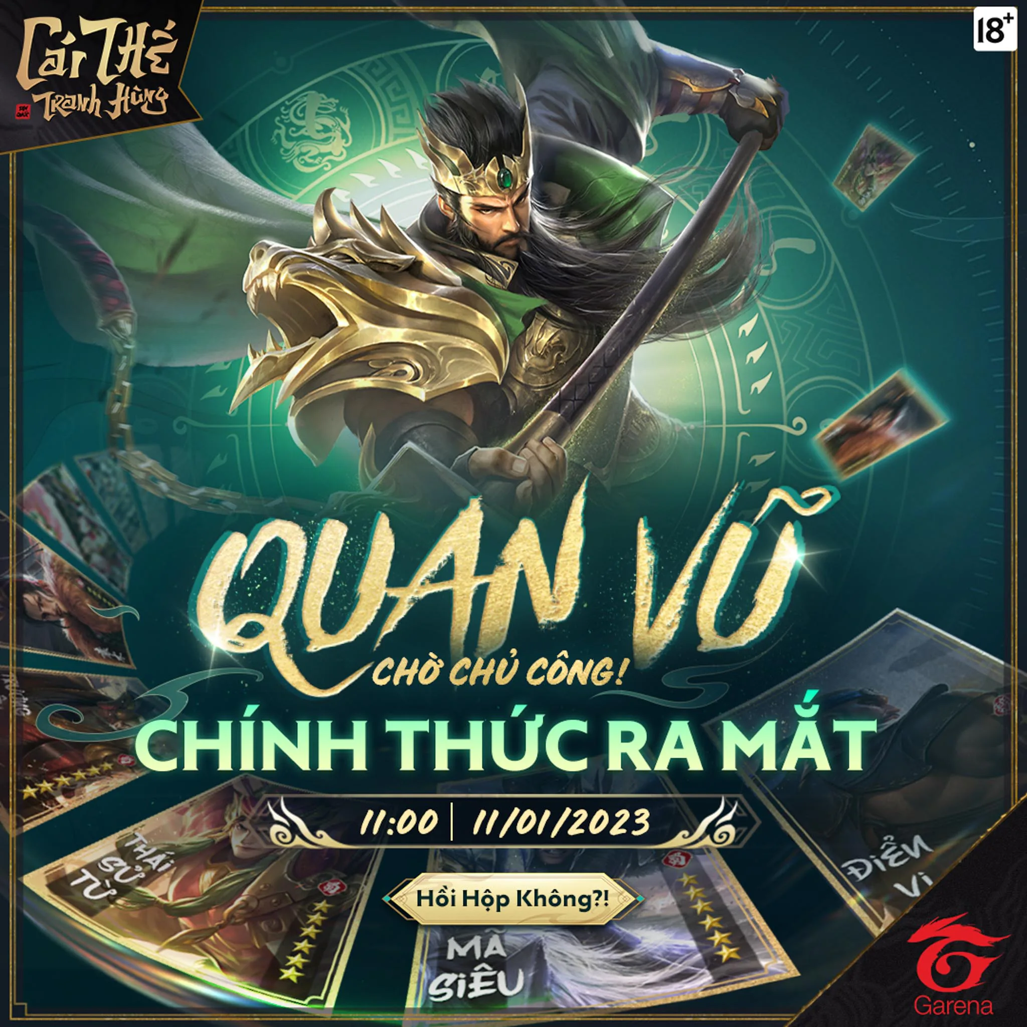 Garena chính thức phát hành game đấu tướng chiến thuật mobile đầu 2023: Garena Cái Thế Tranh Hùng!