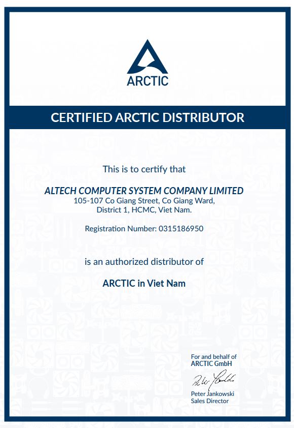 Altech Computer System là Nhà phân phối chính thức của Arctic tại Việt Nam