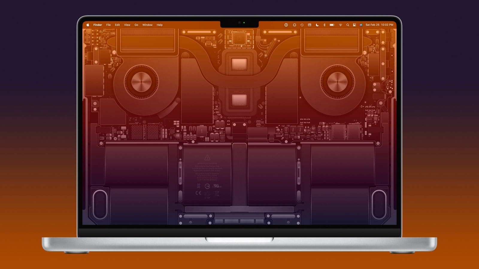 Hình nền cho Mac đẹp và chất lượng cao, chủ đề sơ đồ nội thất của MacBook Pro M2