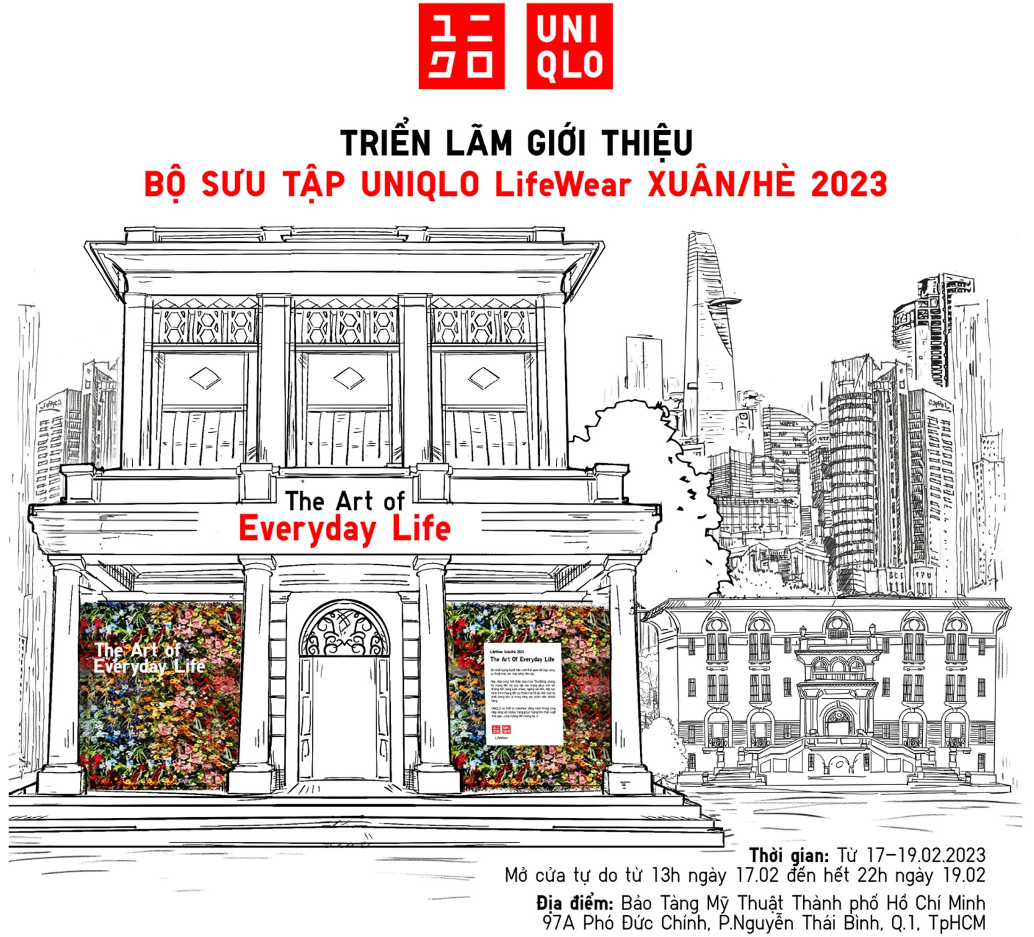 UNIQLO mang đến Triển lãm giới thiệu BST Lifewear Xuân/Hè 2023 với chủ đề “The Art of Everyday Life” tại Bảo tàng Mỹ thuật TP. Hồ Chí Minh