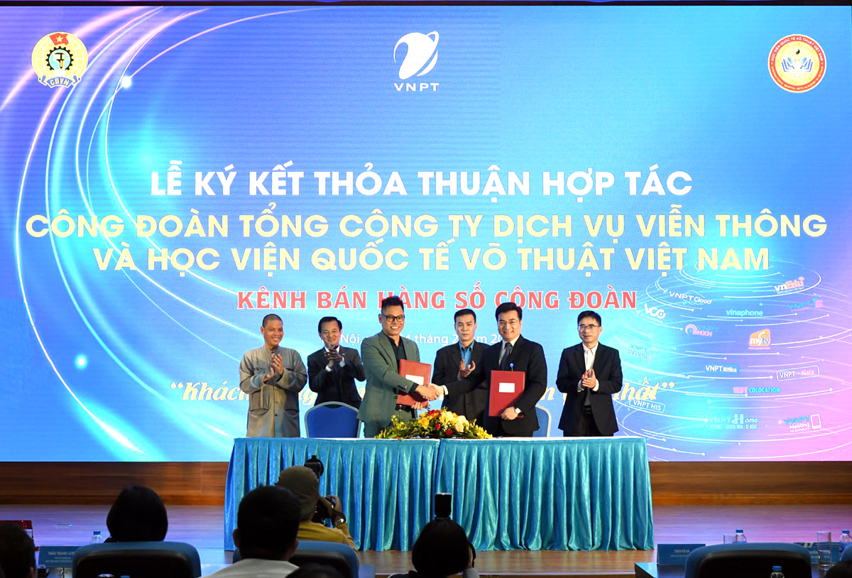 VNPT VinaPhone hợp tác, đồng hành cùng Học viện Quốc tế võ thuật Việt Nam thực hiện chương trình phúc lợi và triển khai Kênh bán hàng số