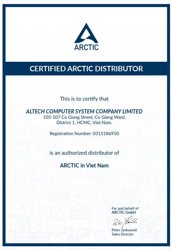Altech Computer System là Nhà phân phối chính thức của Arctic tại Việt Nam