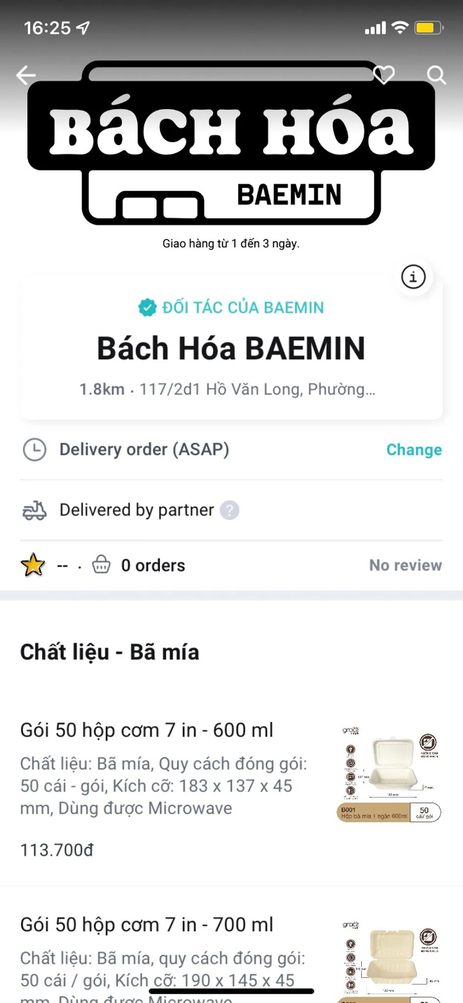 Ứng dụng BAEMIN giới thiệu “Bách hóa BAEMIN” cung cấp bao bì thân thiện môi trường cho đối tác nhà hàng