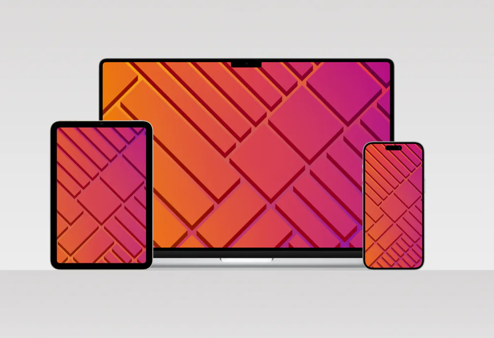 Hình nền iPhone, iPad và Mac chủ đề M2 với hiệu ứng gradient tối giản