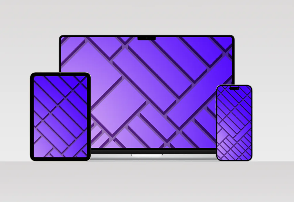 Hình nền iPhone, iPad và Mac chủ đề M2 với hiệu ứng gradient tối giản