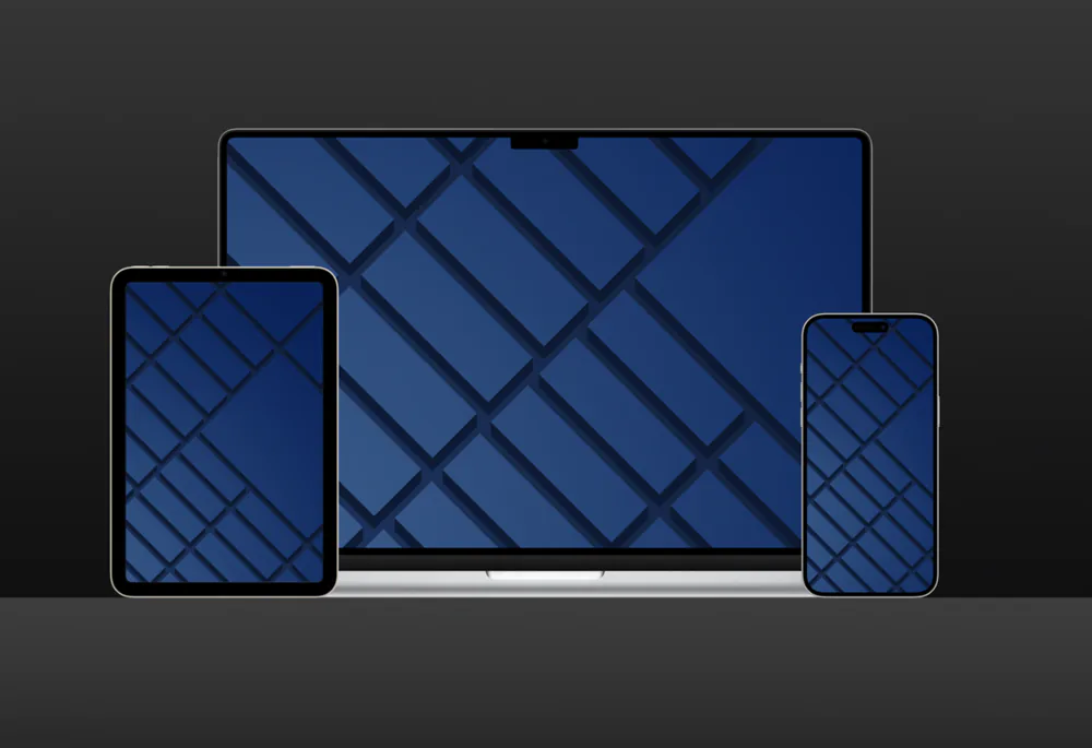 Hình nền iPhone, iPad và Mac chủ đề M2 với hiệu ứng gradient tối giản