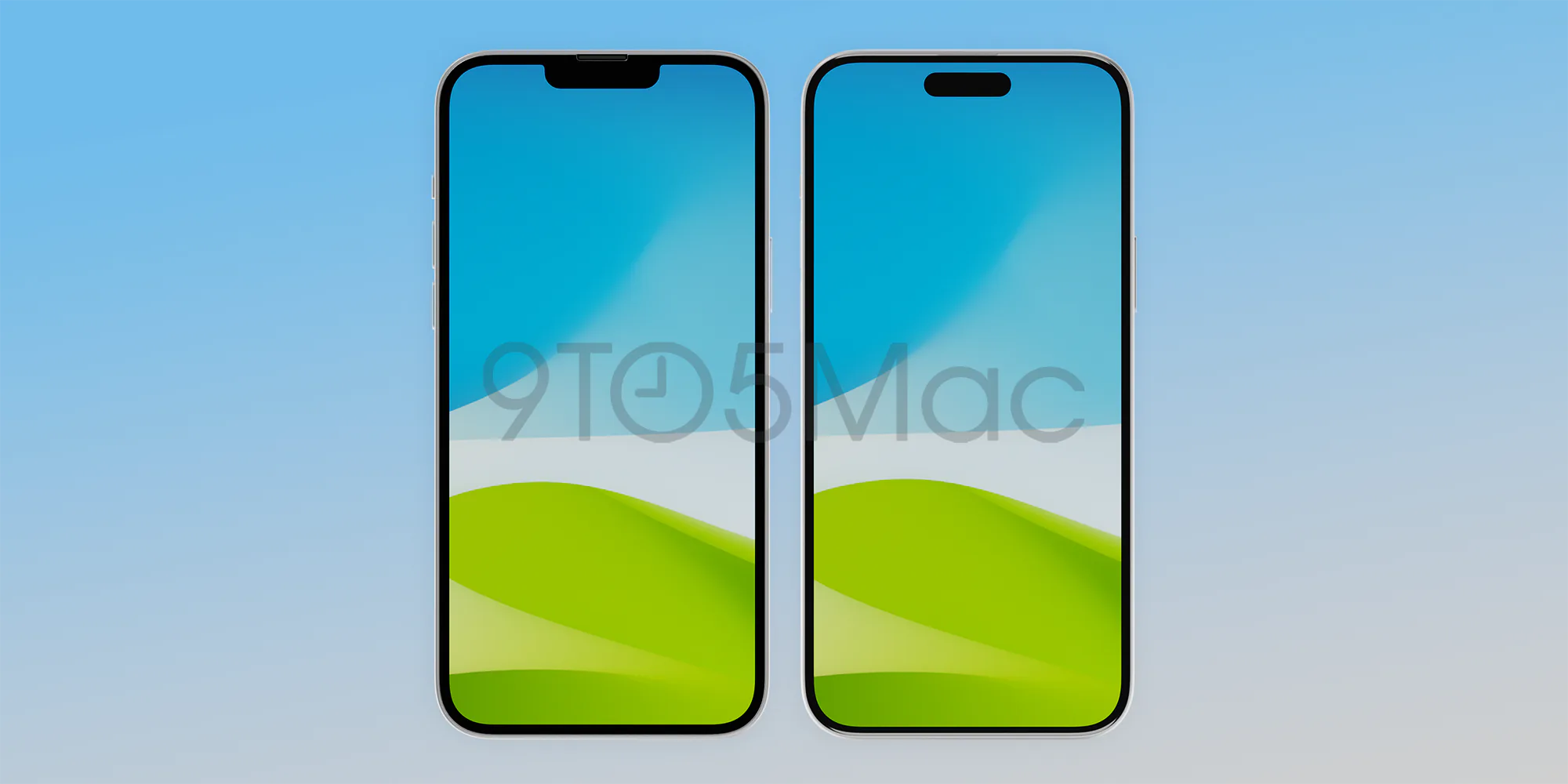 Ảnh render iPhone 15 Plus xuất hiện với thiết kế Dynamic Island, viền màn hình mỏng và cạnh viền bo cong