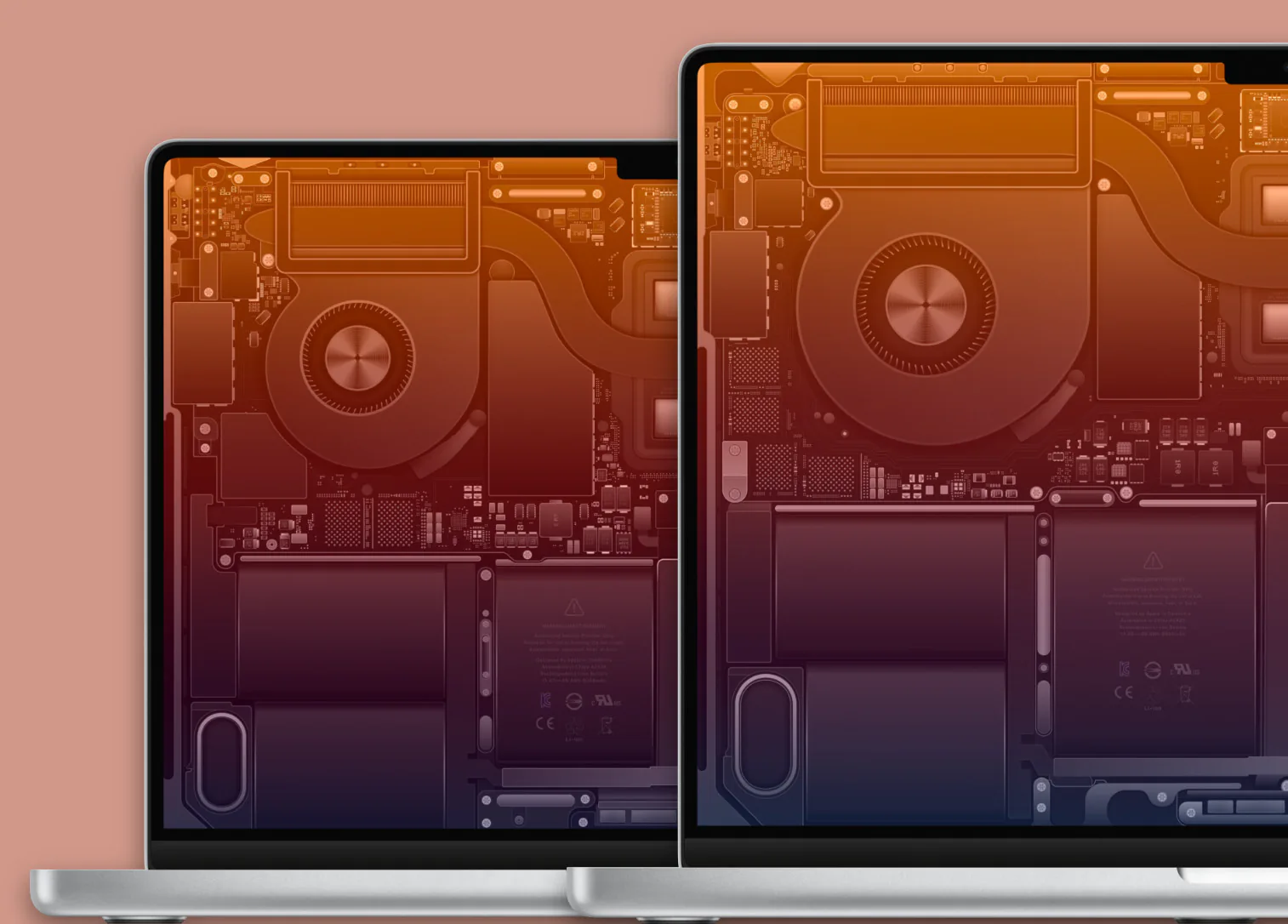 Hình nền cho Mac đẹp và chất lượng cao, chủ đề sơ đồ nội thất của MacBook Pro M2
