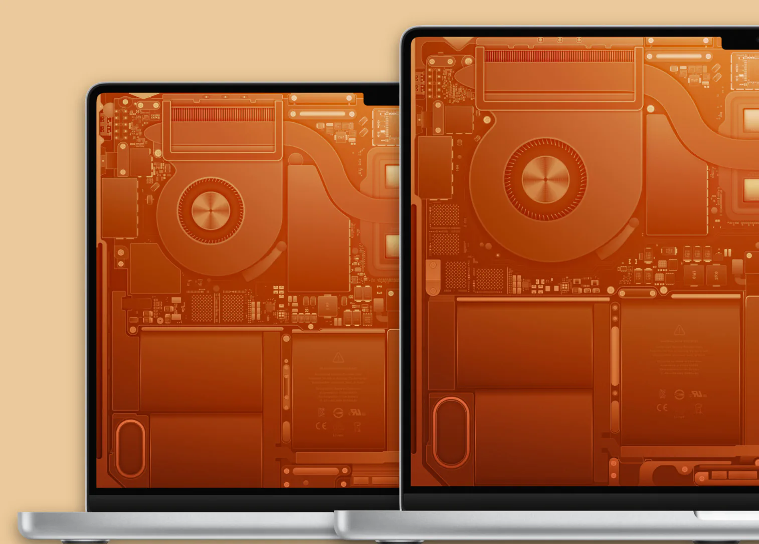 Hình nền cho Mac đẹp và chất lượng cao, chủ đề sơ đồ nội thất của MacBook Pro M2