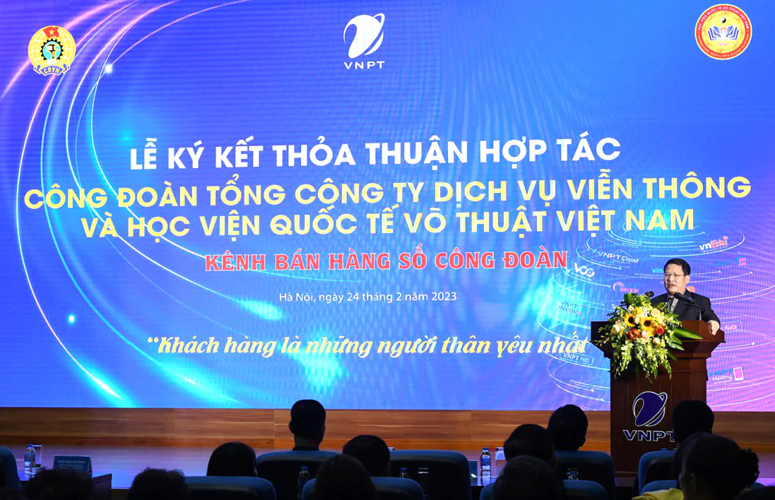VNPT VinaPhone hợp tác, đồng hành cùng Học viện Quốc tế võ thuật Việt Nam thực hiện chương trình phúc lợi và triển khai Kênh bán hàng số