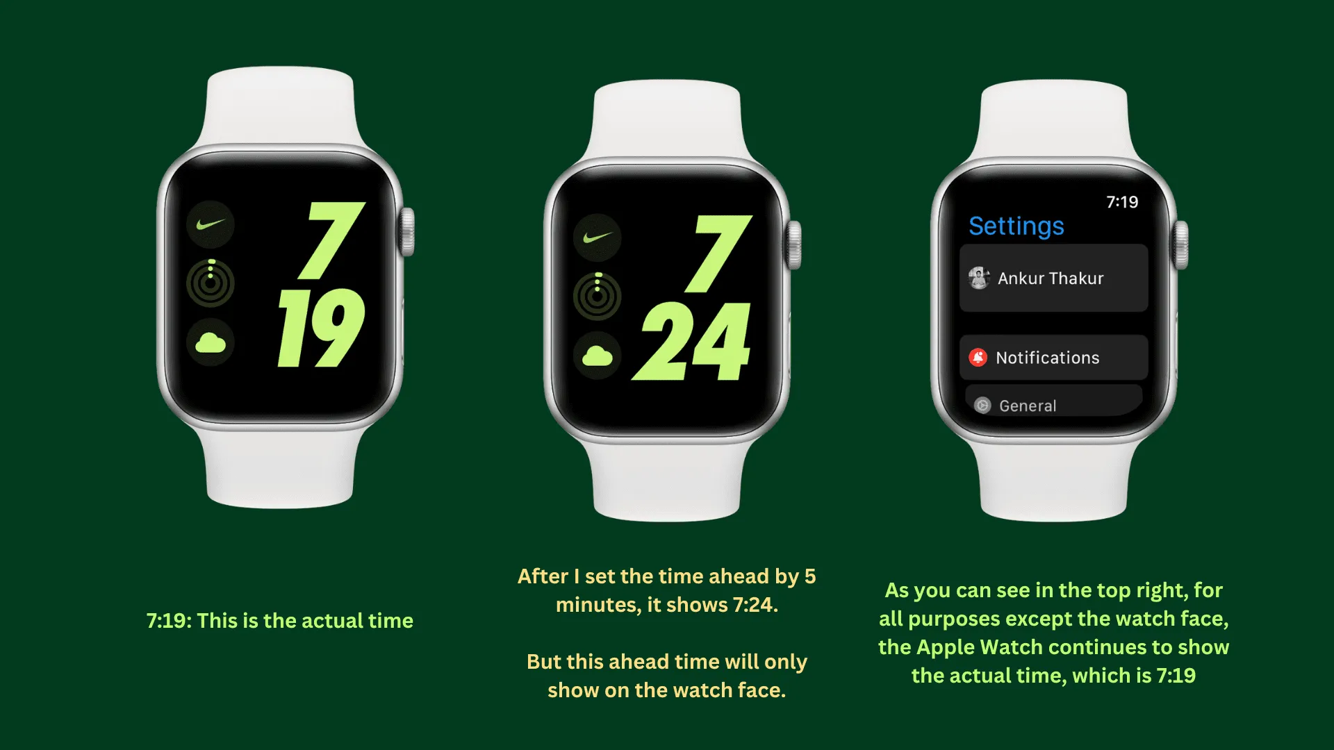 Cách hiển thị giờ sớm hơn trên Apple Watch