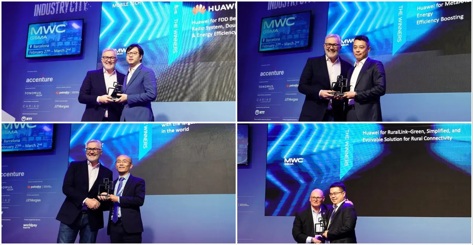Huawei nhận 4 Giải thưởng Di động Toàn cầu từ GSMA cho loạt sản phẩm, giải pháp thông minh tại sự kiện MWC 2023