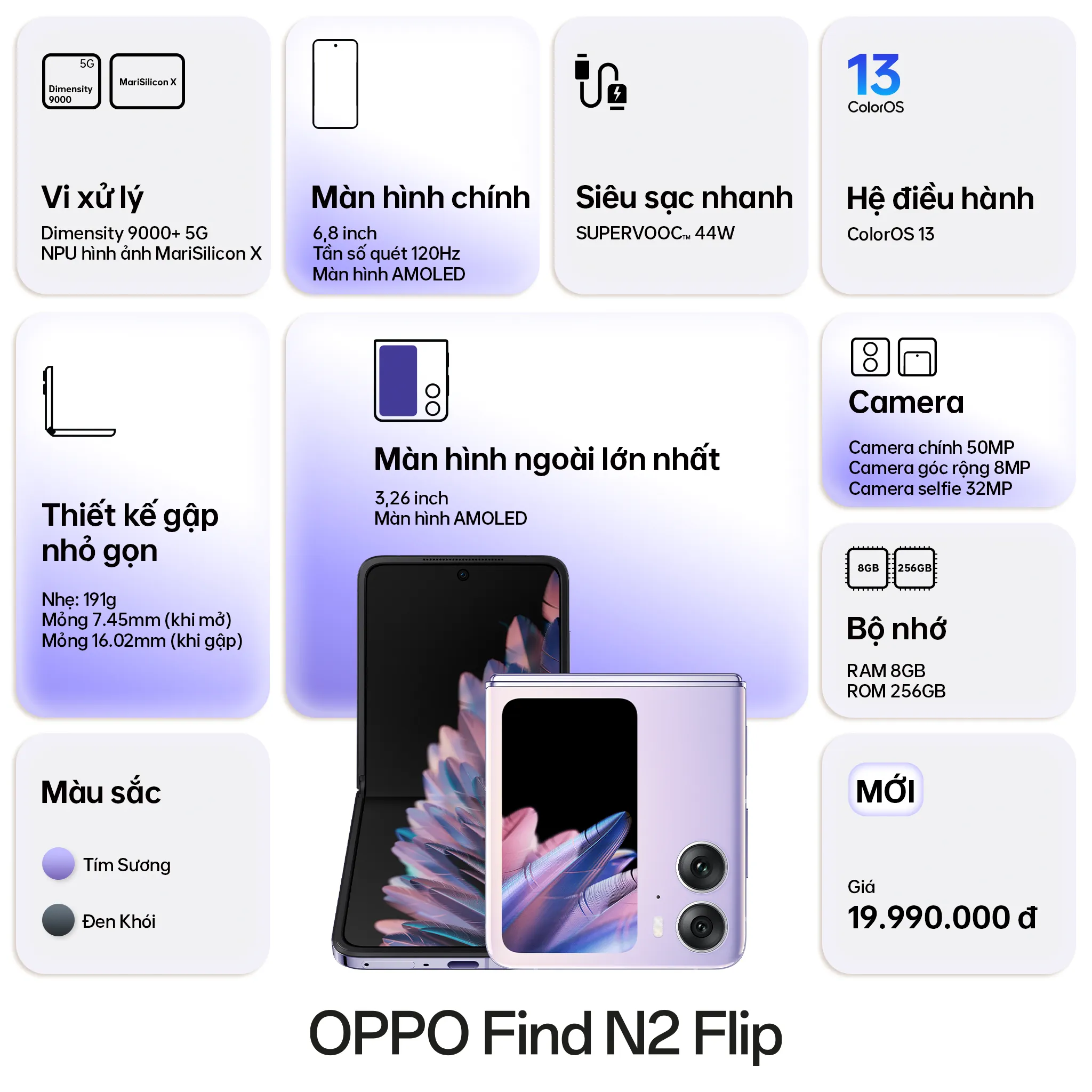 OPPO ra mắt Find N2 Flip tại thị trường Việt Nam, giá 19,990,000 VND