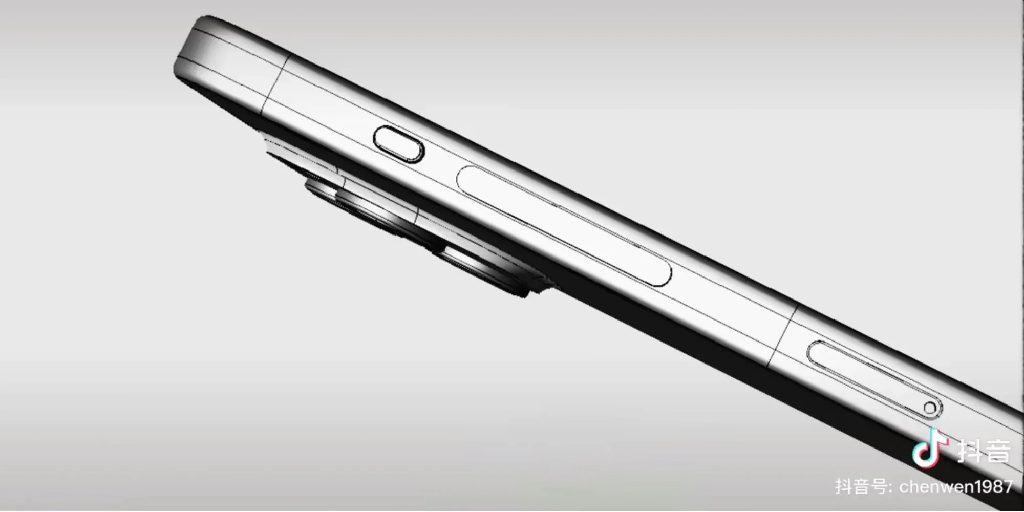 Lộ ảnh CAD iPhone 15 Pro với nút gạt và nút âm lượng được thiết kế lại