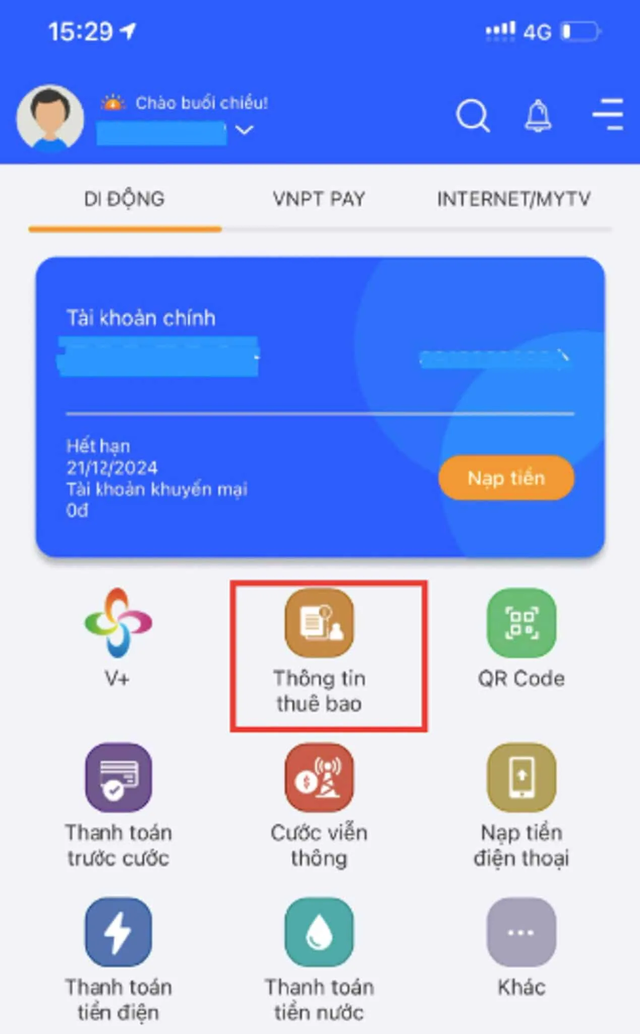 VinaPhone hướng dẫn chuẩn hóa thông tin thuê bao với CSDL Quốc Gia về Dân cư