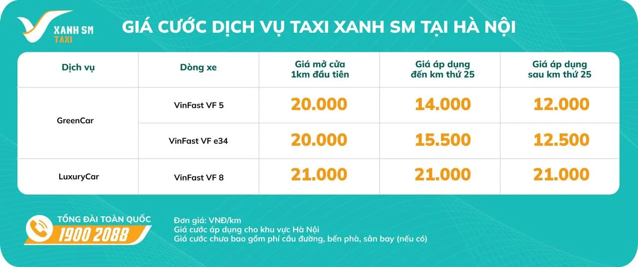Taxi Xanh SM chính thức hoạt động tại hà nội từ ngày 14/04/2023
