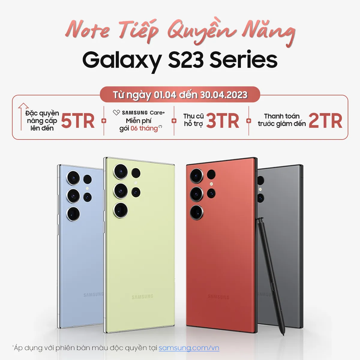 Lên đời ngay Galaxy S23 Ultra màu độc quyền với giá ưu đãi để bắt trọn chất đêm