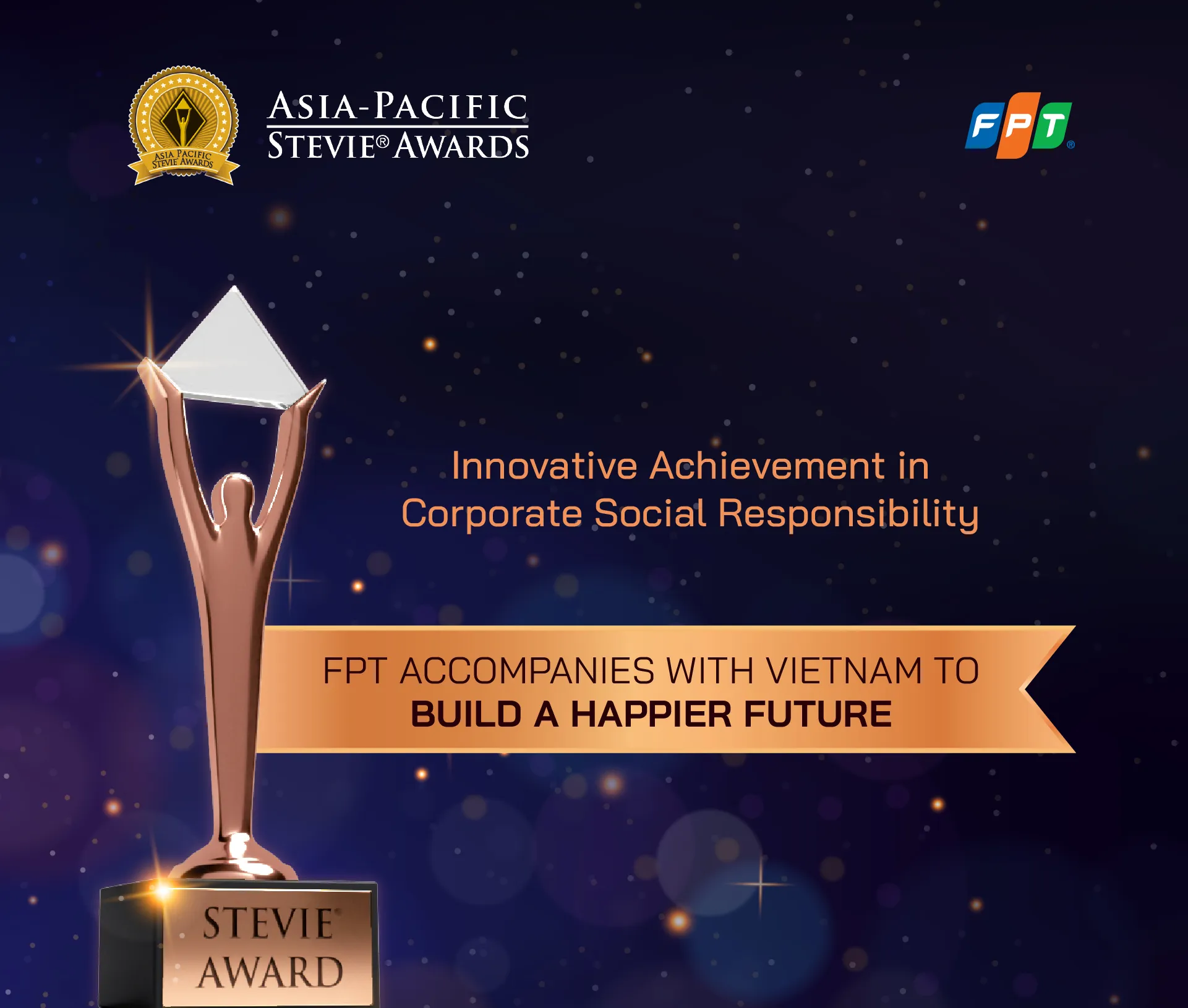 Asia-Pacific Stevie Awards 2023 vinh danh FPT về “những giá trị hạnh phúc” kiến tạo cho cộng đồng