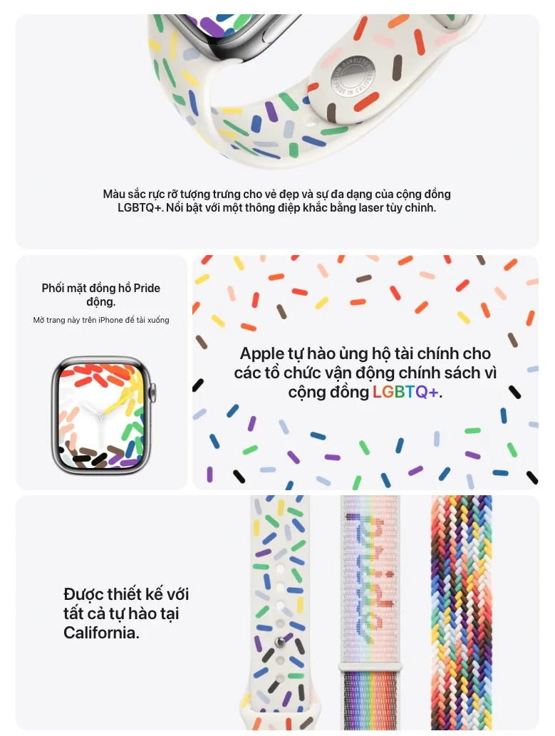 Apple mở bán dây đeo Pride Edition cho Apple Watch