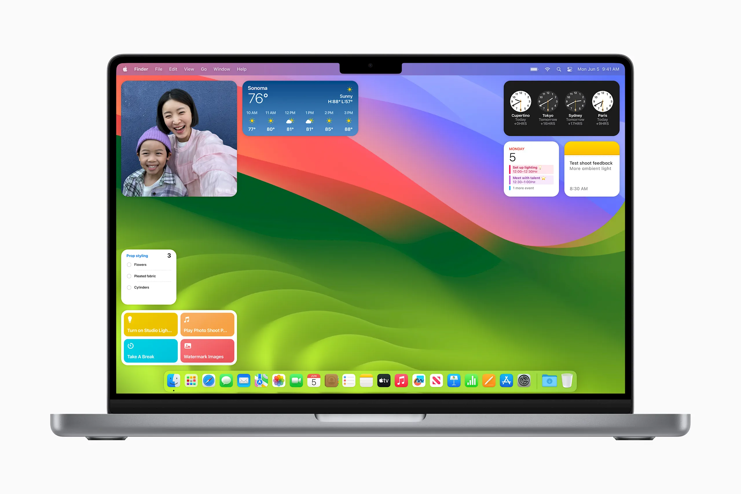 macOS Sonoma giới thiệu với chế độ Game Mode mới, Widgets cho Desktop,...