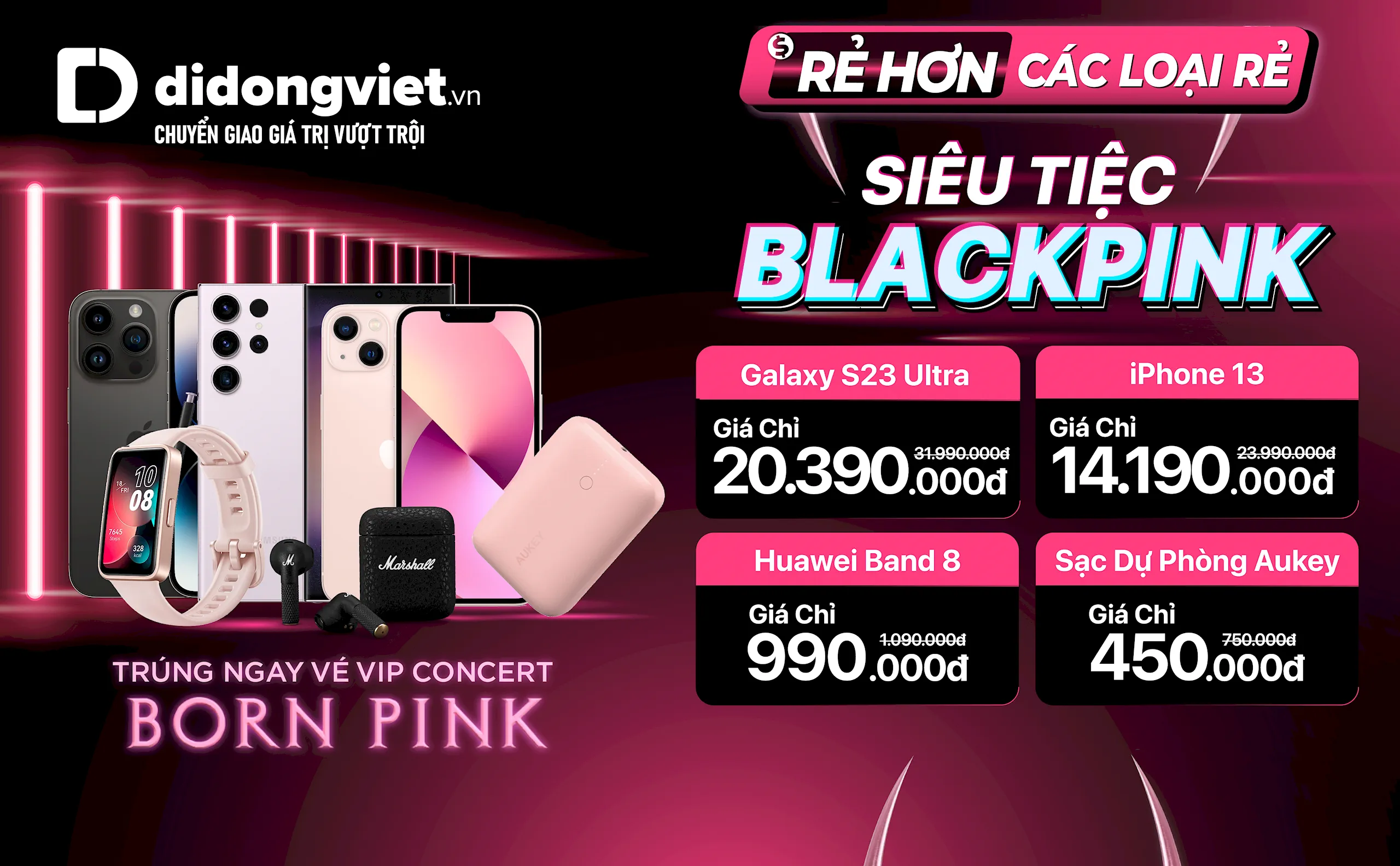 Săn deal công nghệ giá từ 7 ngàn đồng, trúng vé VIP concert BlackPink